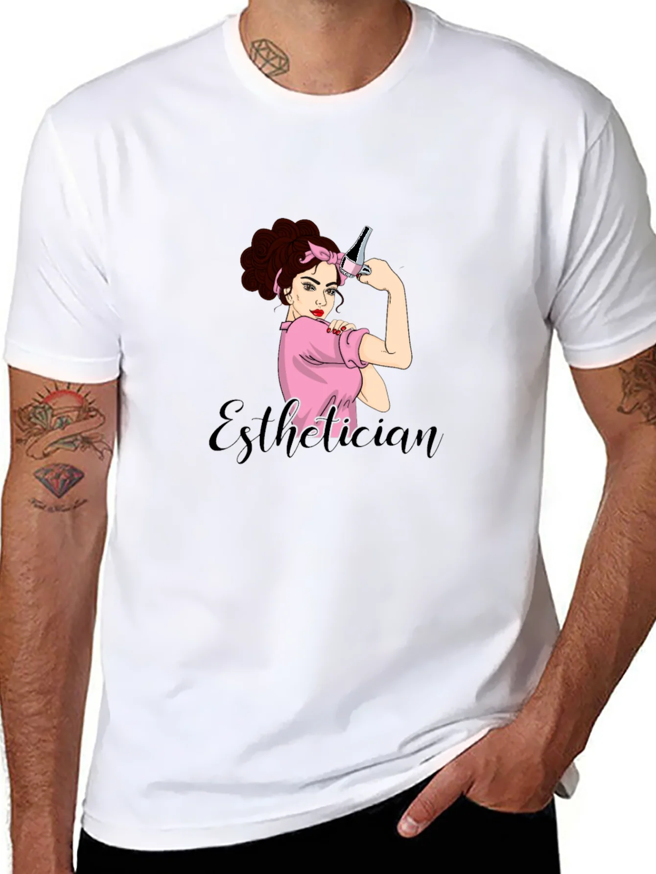Esthetician Rosie the Riveter Graphic T-Shirt