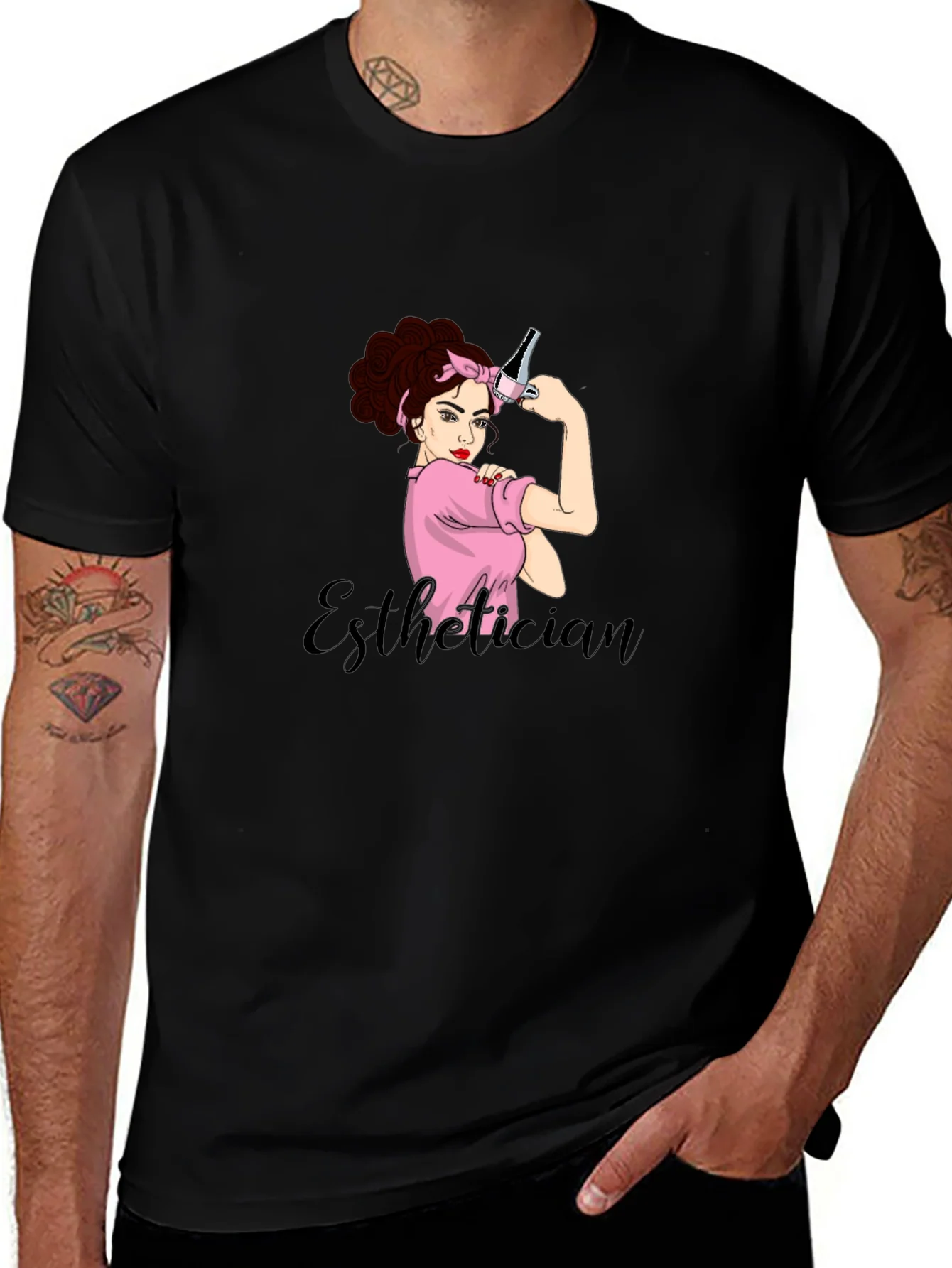 Esthetician Rosie the Riveter Graphic T-Shirt