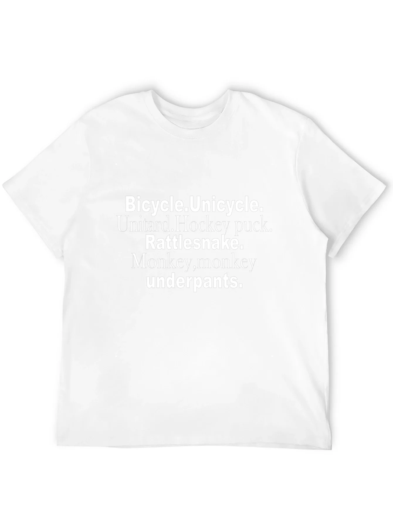 Bicycle Unicycle Underpants Novelty T-Shirt
