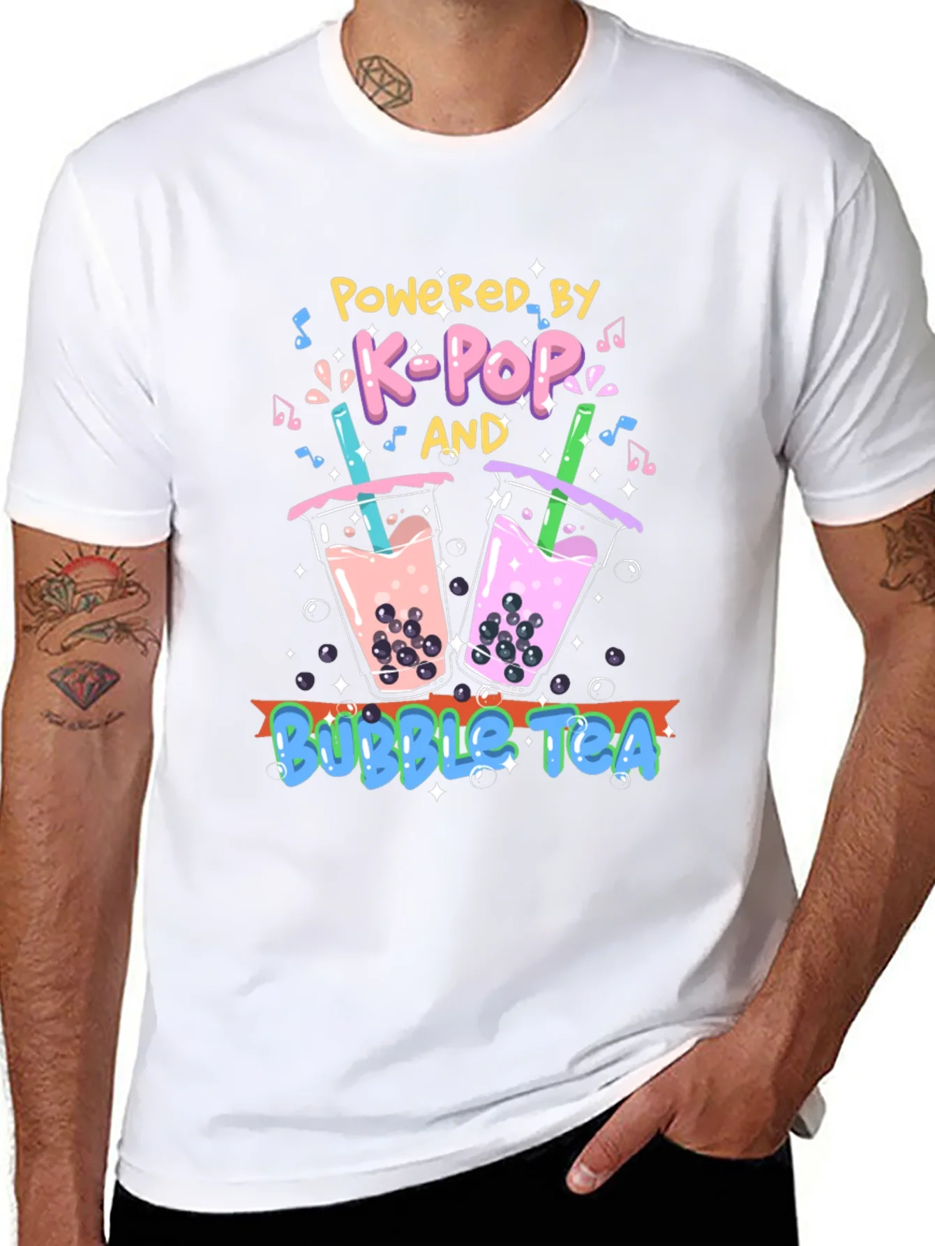 K-Pop and Bubble Tea Graphic T-Shirt