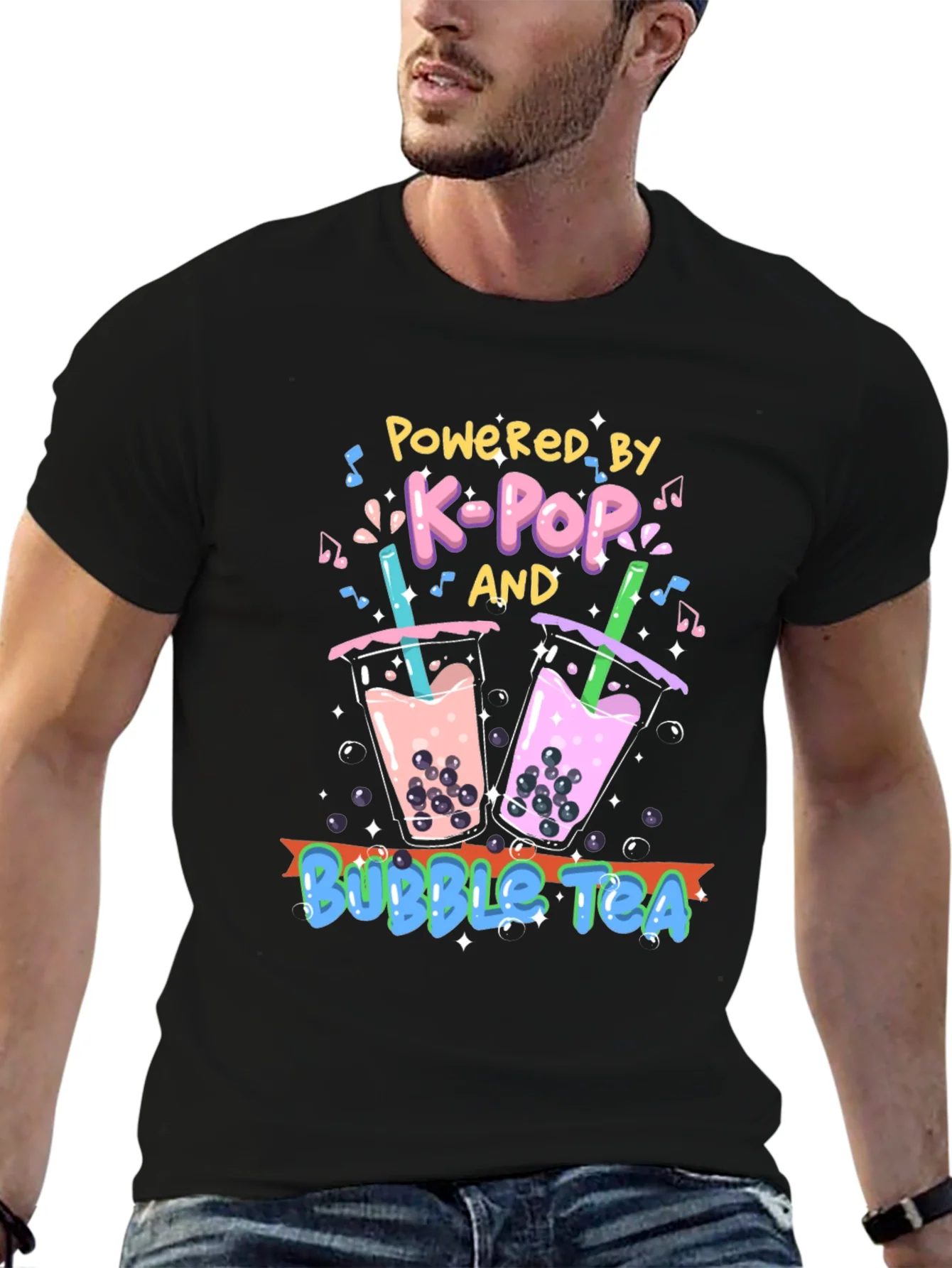 K-Pop and Bubble Tea Graphic T-Shirt