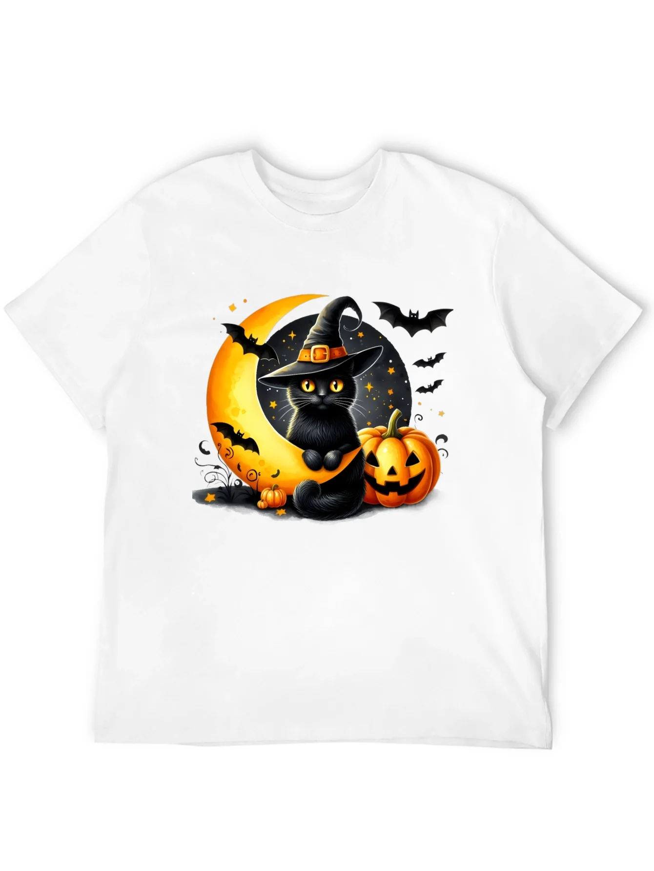 Halloween Cat Moon T-Shirt