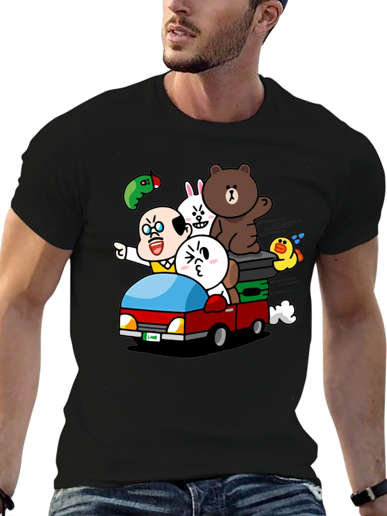 Cartoon Character Car Ride T-Shirt