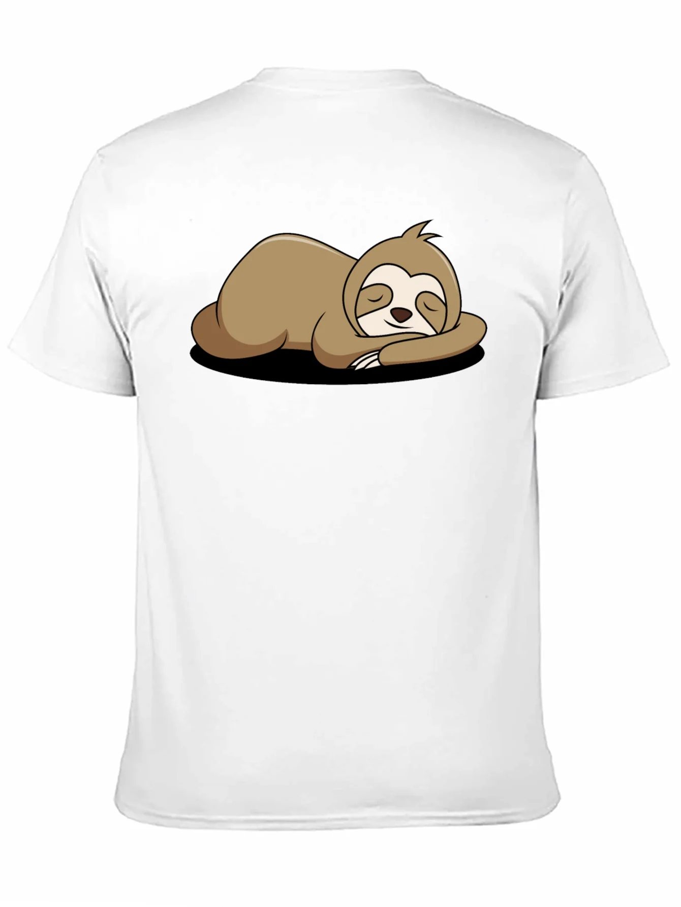 Relaxed Sloth Graphic Tee - Black Comfort