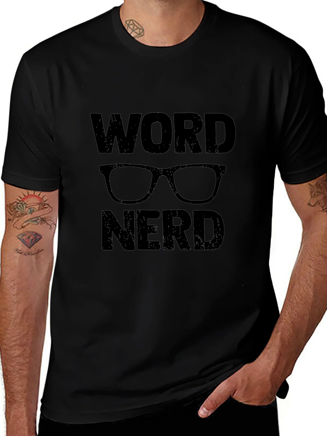 Word Nerd Graphic T-Shirt - Black