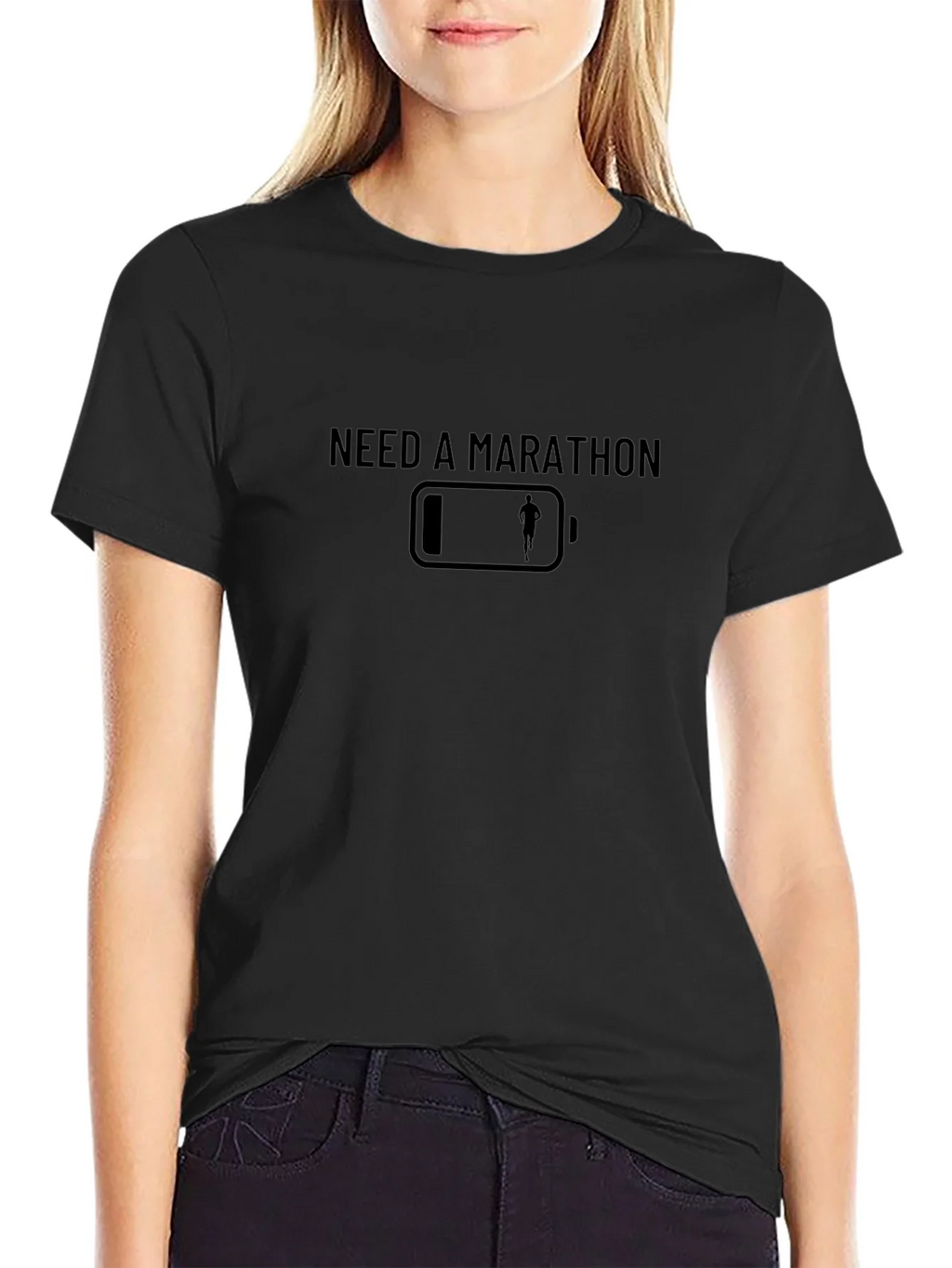 Need a Marathon T-Shirt - Low Battery Running Design