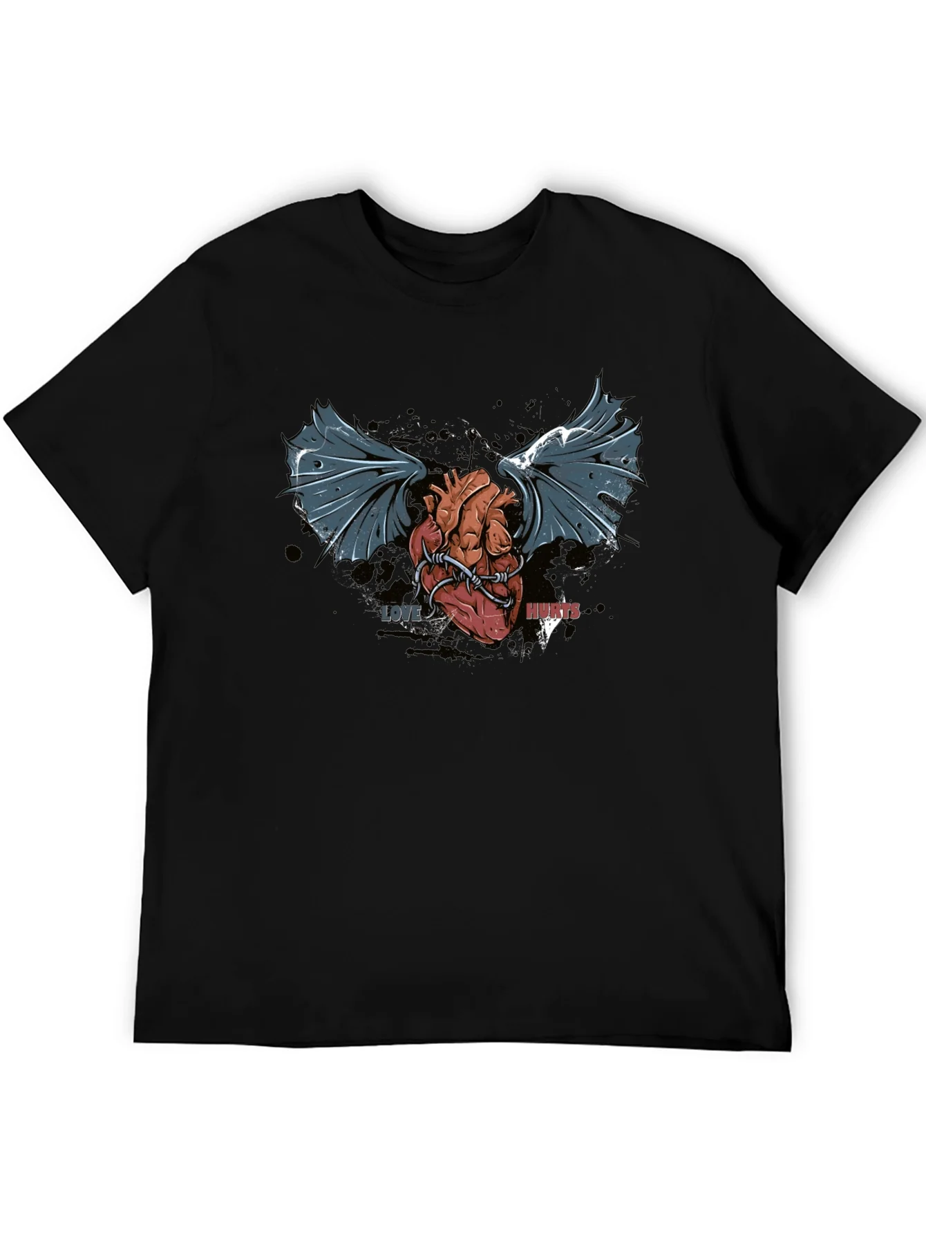 Love Hurts T-Shirt - Winged Heart Graphic Tee