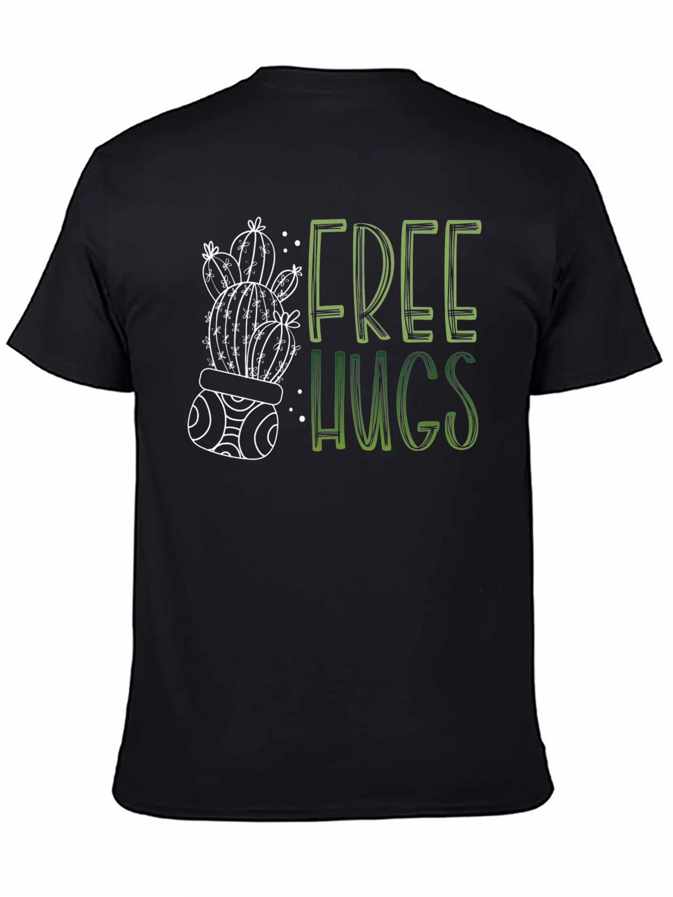 Free Hugs Cactus Graphic Tee - Soft Cotton Blend