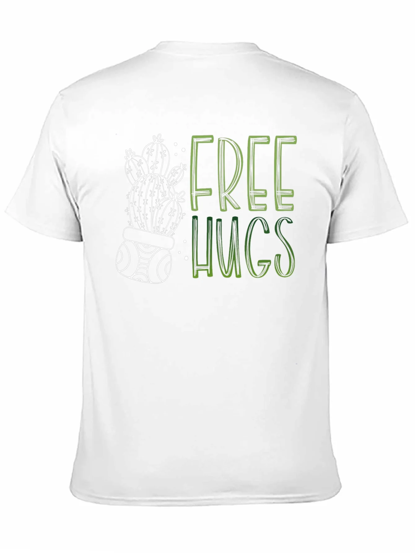 Free Hugs Cactus Graphic Tee - Soft Cotton Blend