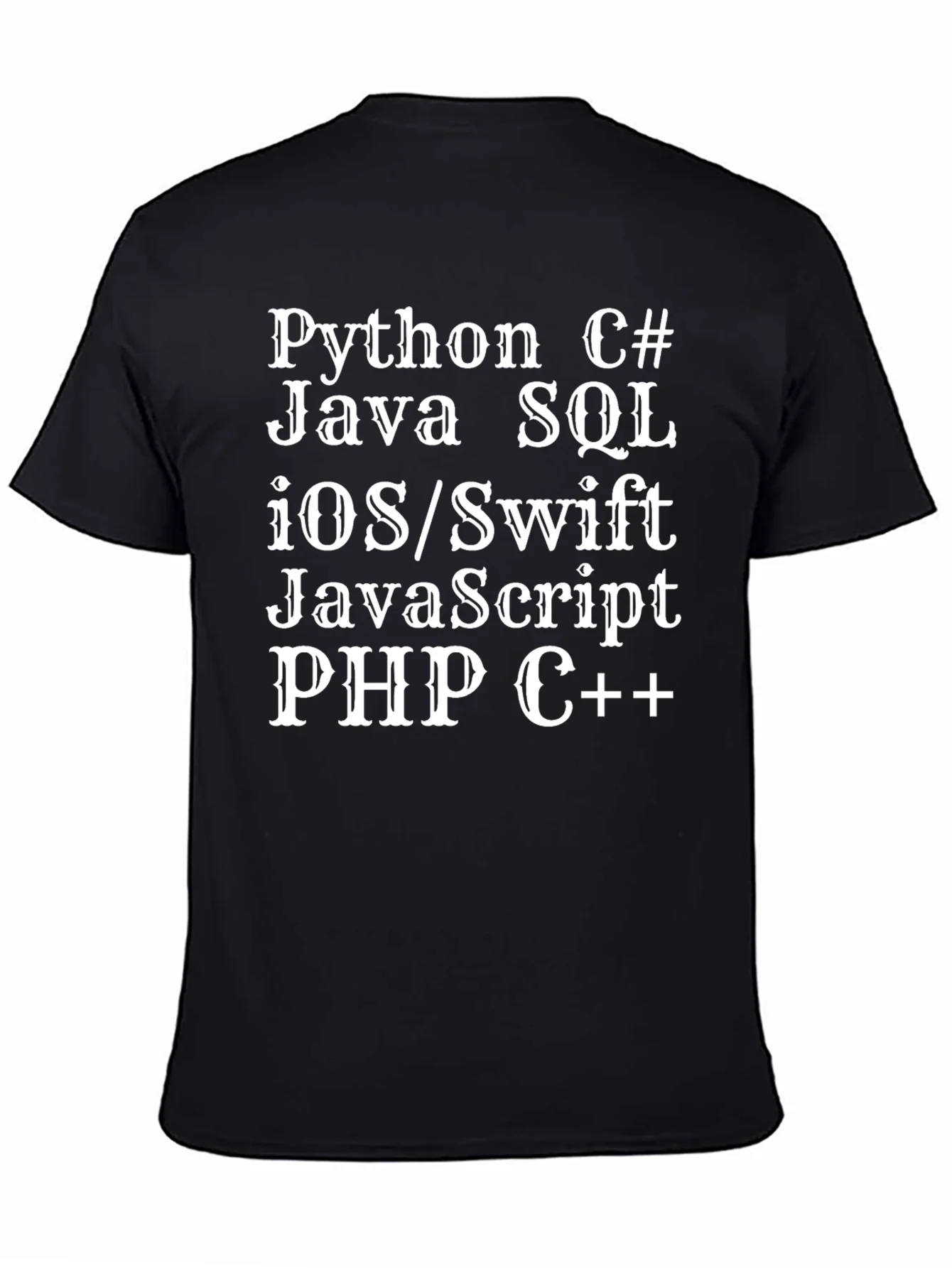 Programmers Choice T-Shirt: Python Java SQL PHP & More!
