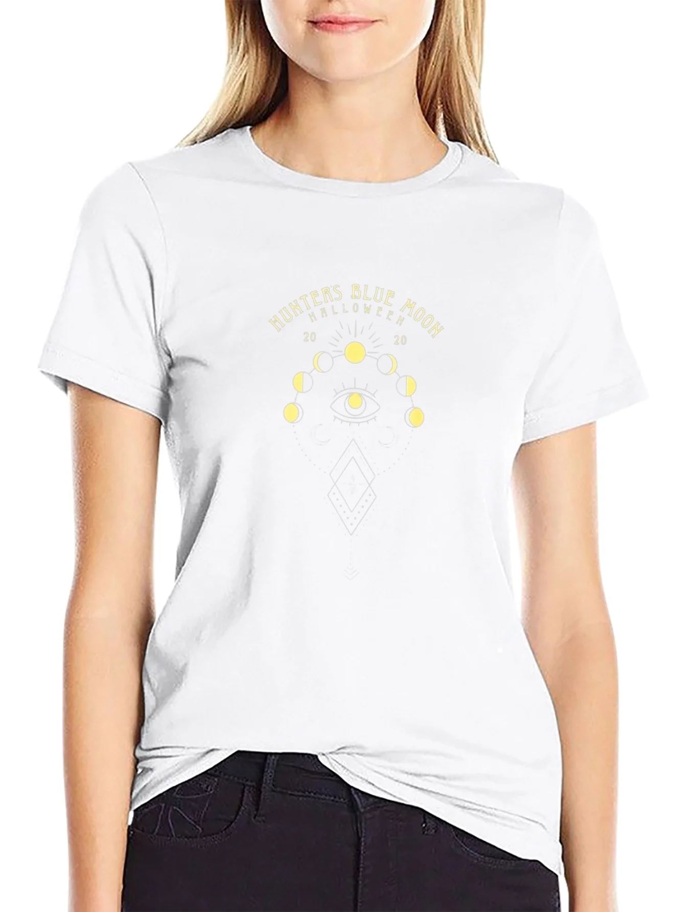Hunters Blue Moon Halloween Graphic Tee - Black