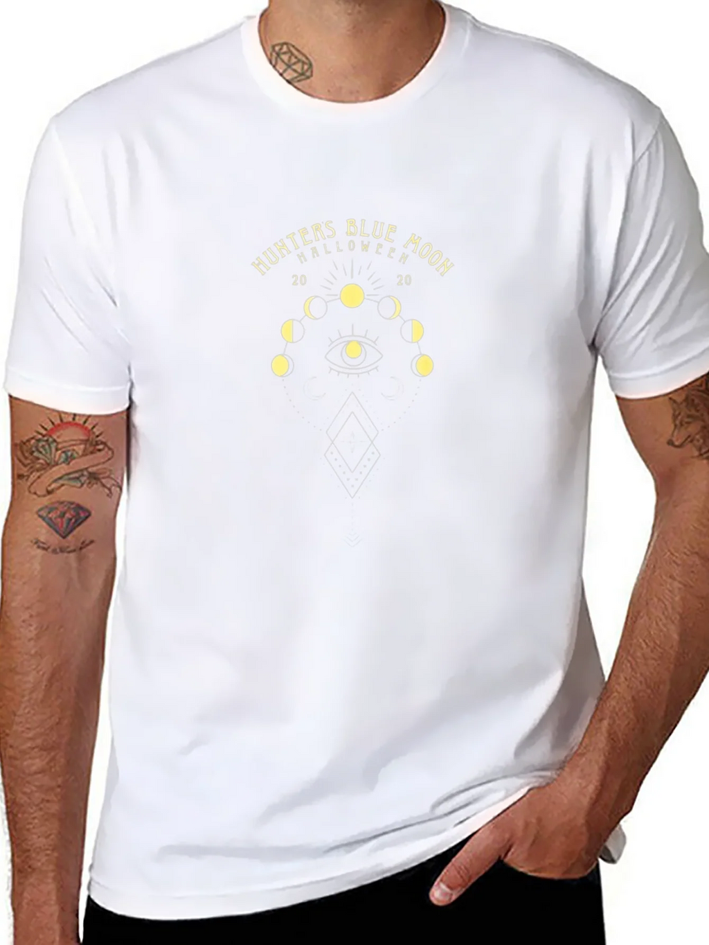 Hunters Blue Moon Halloween Graphic Tee - Black