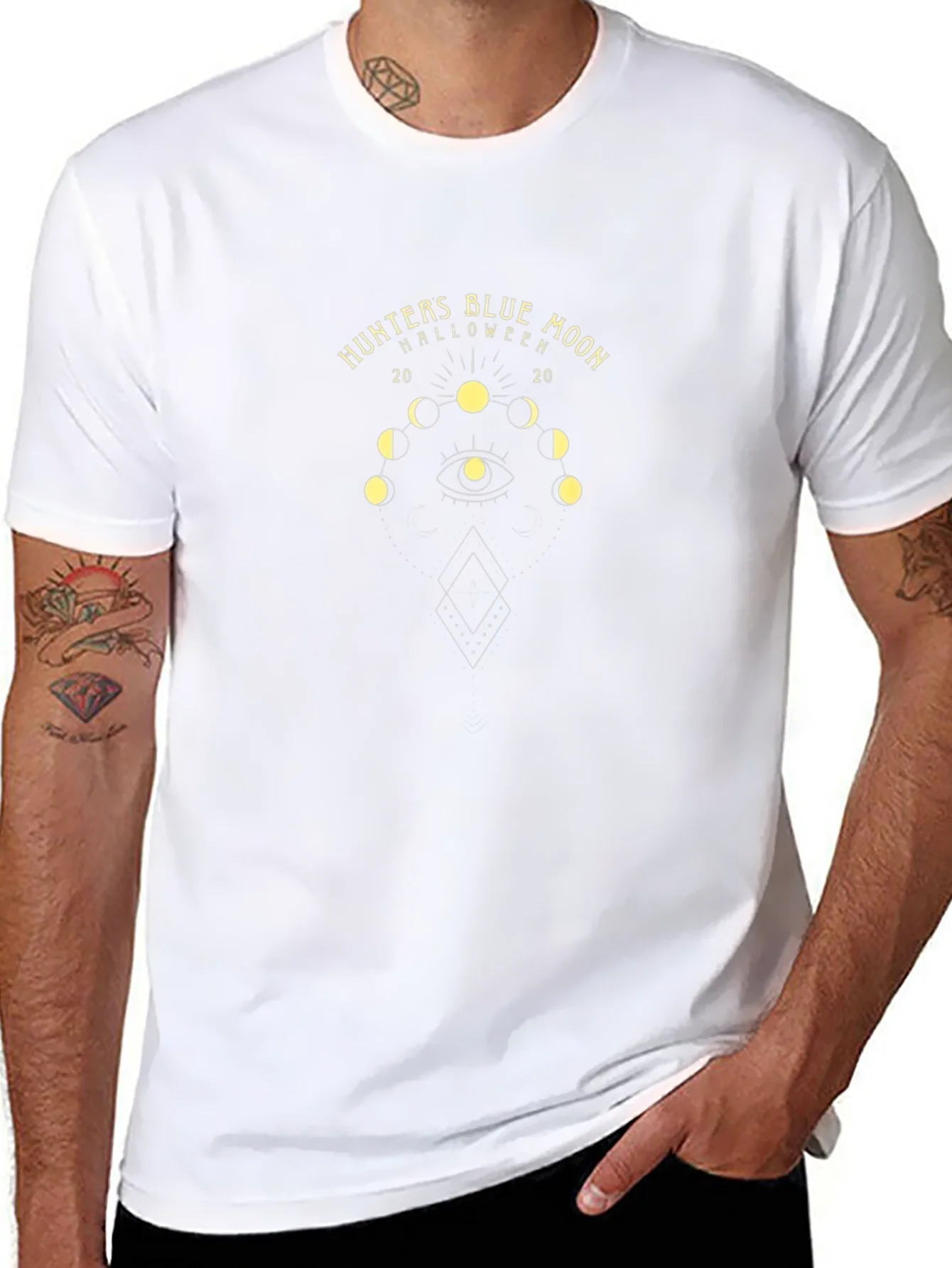 Hunters Blue Moon Halloween Graphic Tee - Black