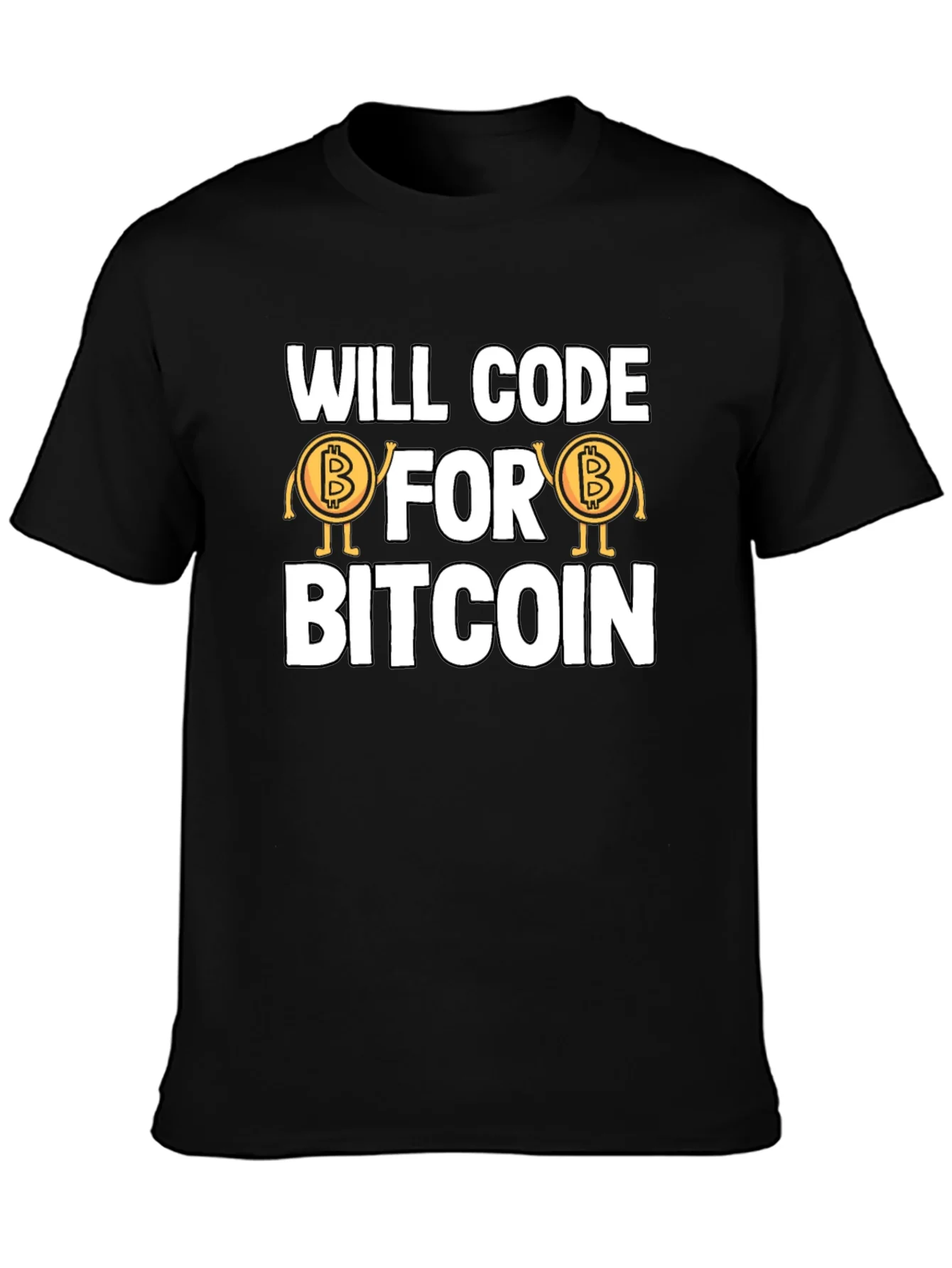 Will Code For Bitcoin T-Shirt - Crypto Programmer Tee