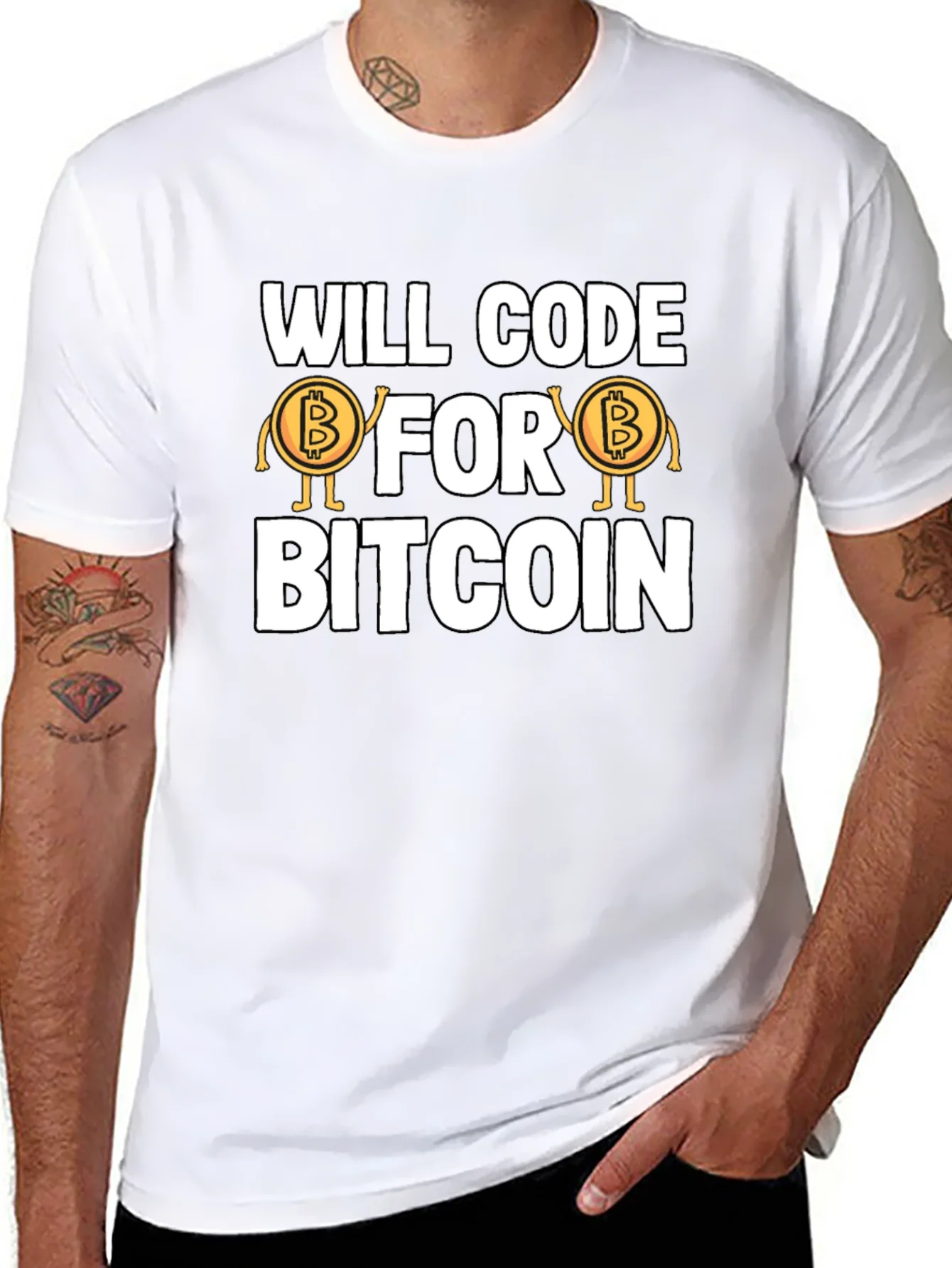 Will Code For Bitcoin T-Shirt - Crypto Programmer Tee