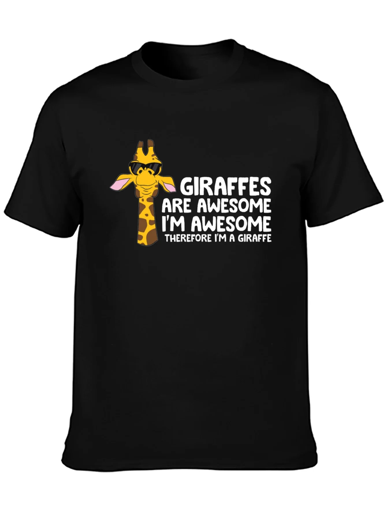 Giraffe Awesome Graphic Tee - Funny Animal T-Shirt