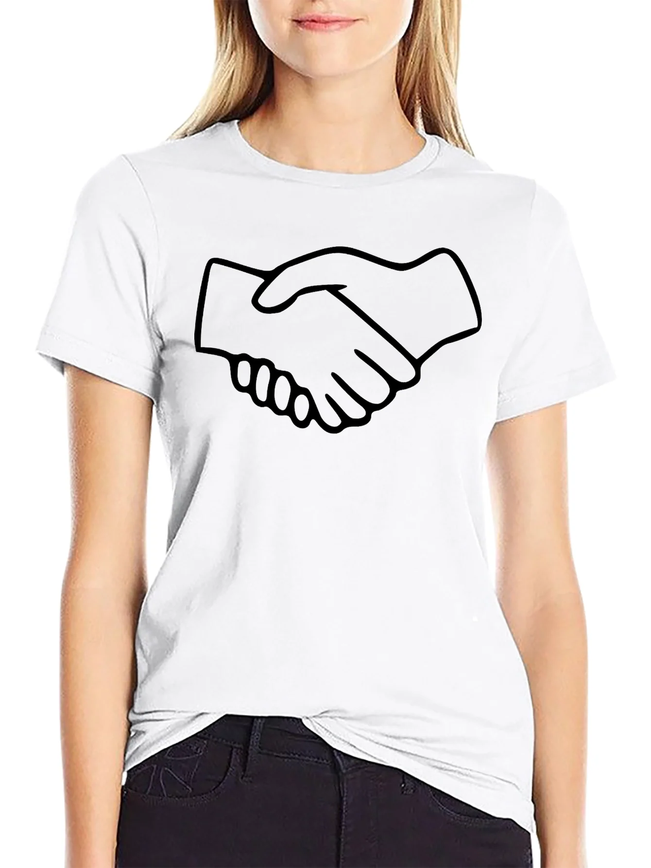 Handshake Graphic Black T-Shirt